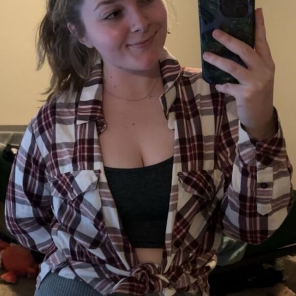 NWT Sanctuary Boyfriend Shirt plaid and FABULOUS 🔥 FOR FALL - Picture 7 of 7